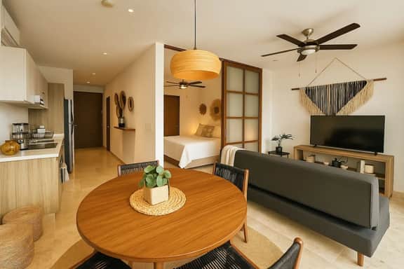 Stylish modern 1BR Playa Centro Rooftop vista Mar - Image 3